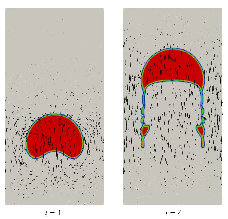 Dynamics of a Rising Bubble Modelled with CHAPSim2